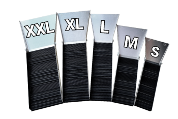 Velikosti rýžovacích splavů