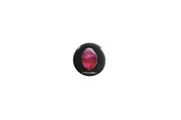 RawGold placka růžový granát 32mm